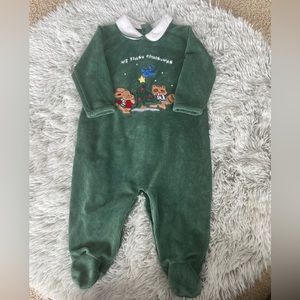 Vintage Little Me Christmas Footie